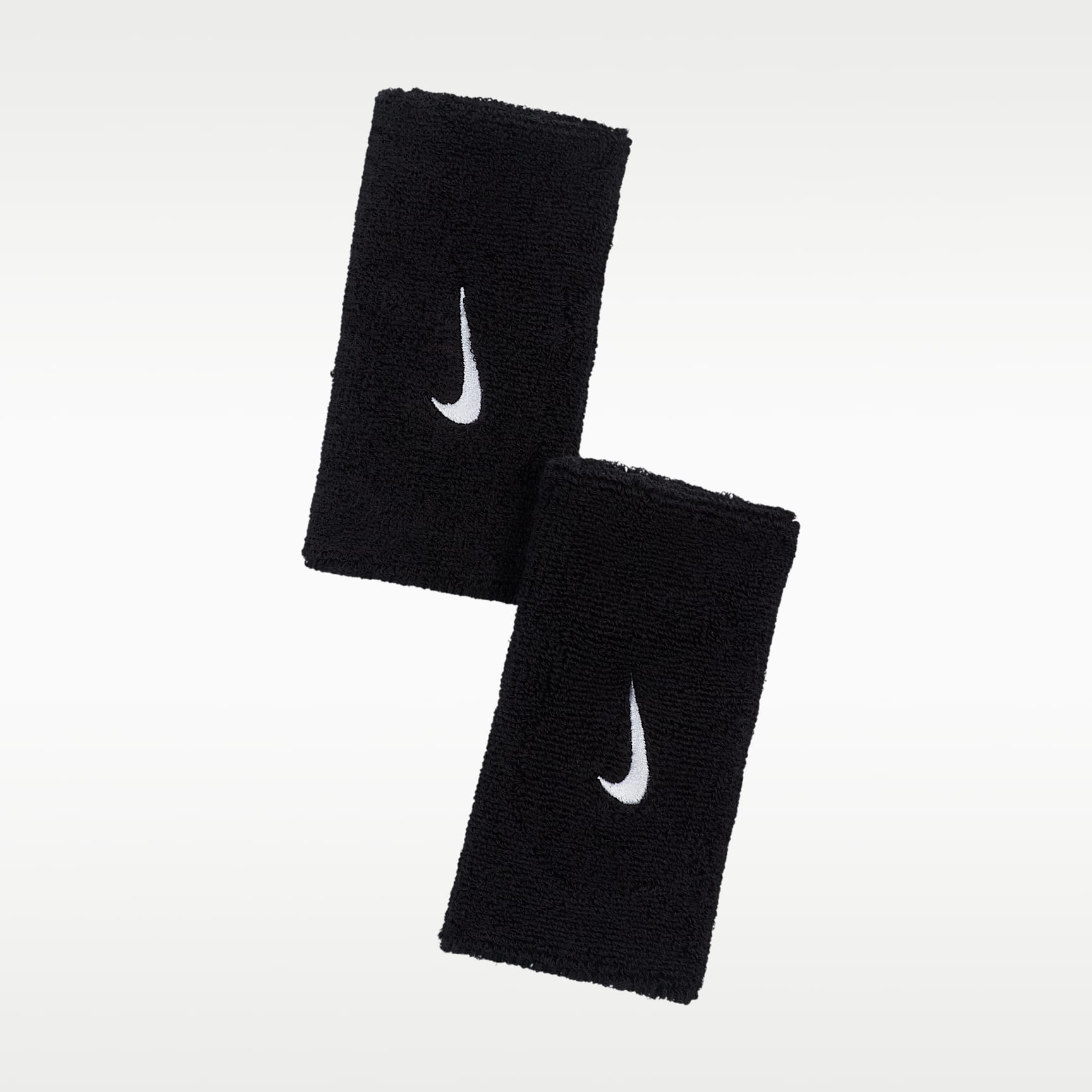Nike Swoosh Double-Wide Wristbands 2.0 (2-Pack). Nike LU